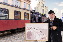Molli mit Streckenbplan