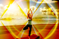 Yoga im Sonnenuntergang 2